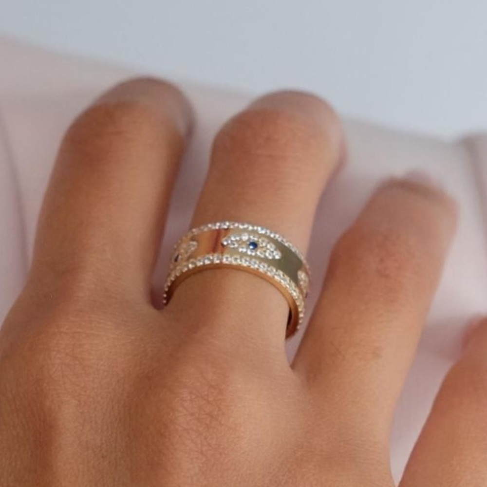 Gold Evil Eye Ring